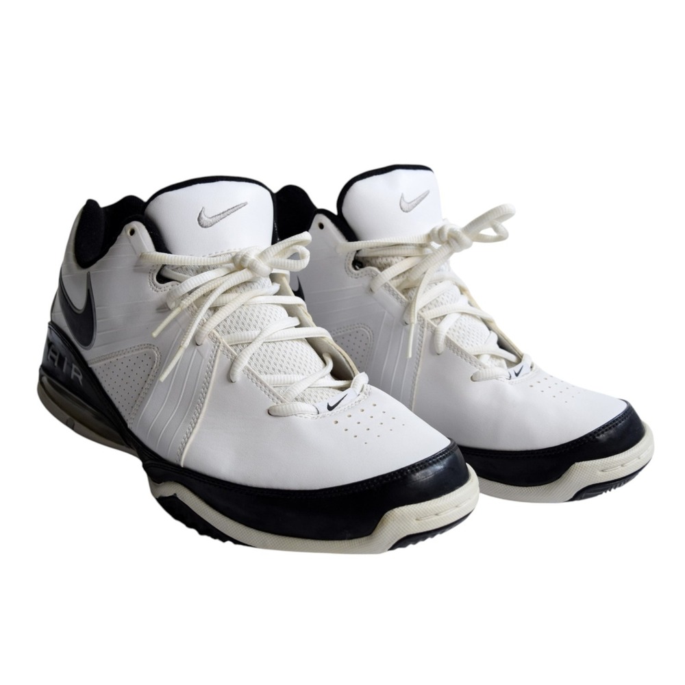 Nike Air Max Quarter Mens 11 Basketball Shoes White Black Silver 454484-101 NWOB
